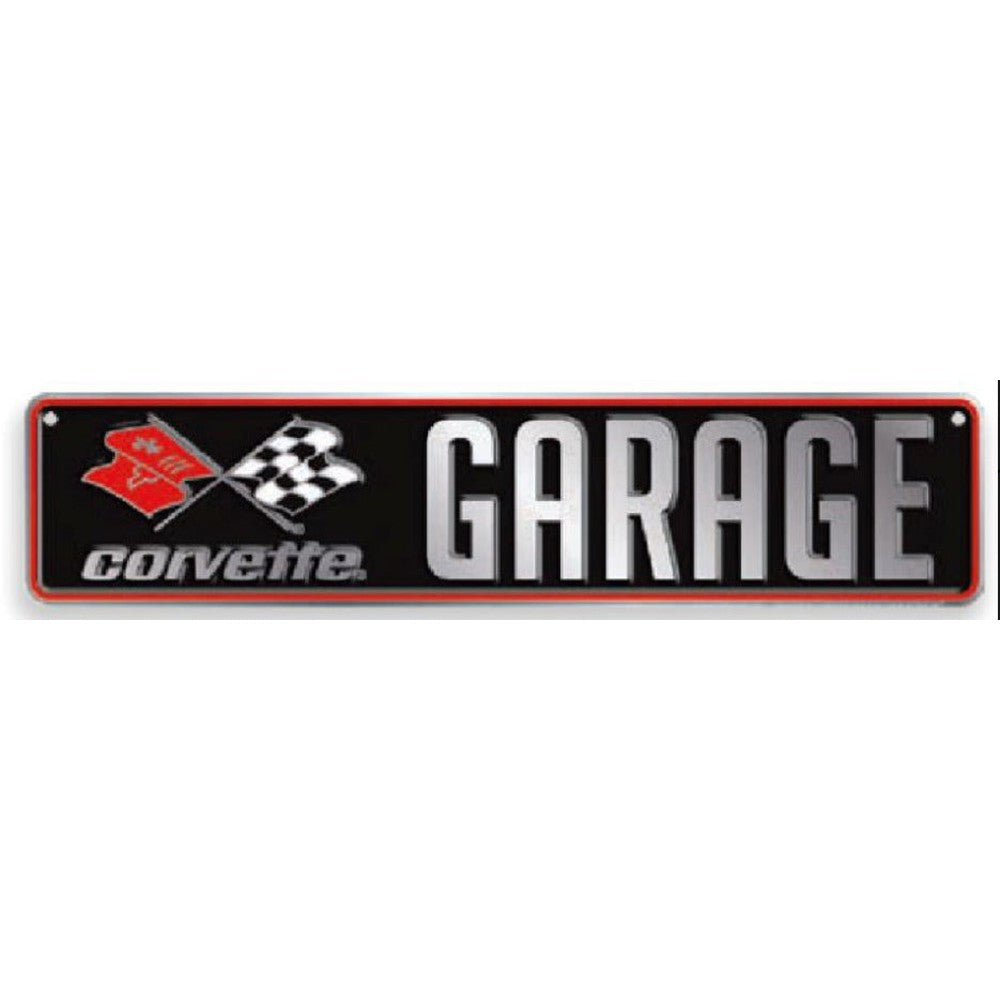 Corvette Garage Licensed Embossed 18" x 4" Sign NEW! Collectibles:Advertising:Automobiles:American:Chevrolet Style Your Walls
